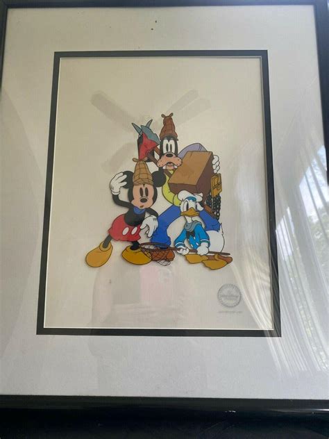 Mickey Mouse Donald Duck Goofy Lonesome Ghost Disney Serigraph Cels
