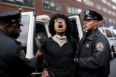 Hundreds Protest In Manhattan Against Police Brutality And Income