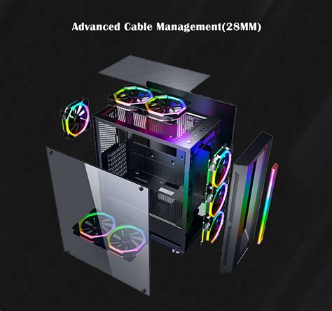 For the price, i felt these diypc cases were very nice. DIYPC DIY-Model S-RGB Black Dual USB3.0 Steel/ Tempered ...