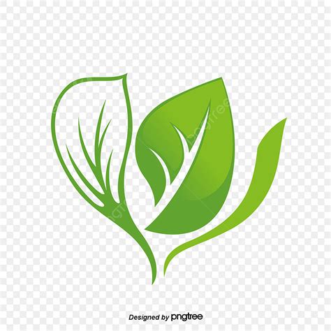 تصميم شعار ورقة خضراء ورقة الشجر المرسومة اوراق خضراء شعار Png وملف