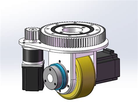 Agv卧式舵轮solidworks 2018模型图纸下载 懒石网