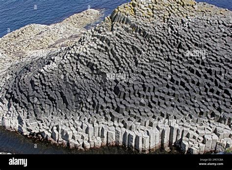 Coastal Hexagonal Basalt Rock Formations Staffa Inner Hebrides