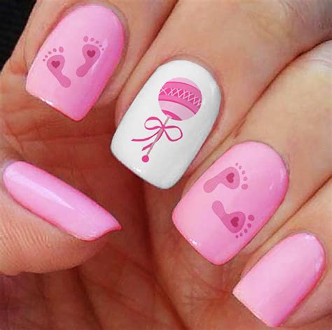 Pin By Moon Sugar Decals On Baby Shower Nail Art Girls Nails Easter