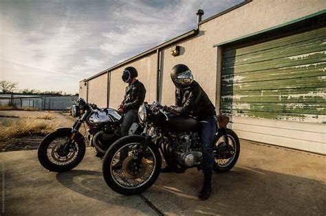 Friends About To Go Motorcycle Riding By Stocksy Contributor Dalton