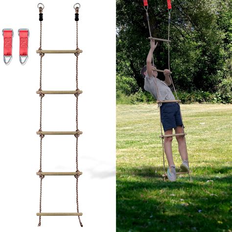 Kid Outdoor Climbing Rope Ladder Toy Ninja Warrior Obstacle Course Ebay