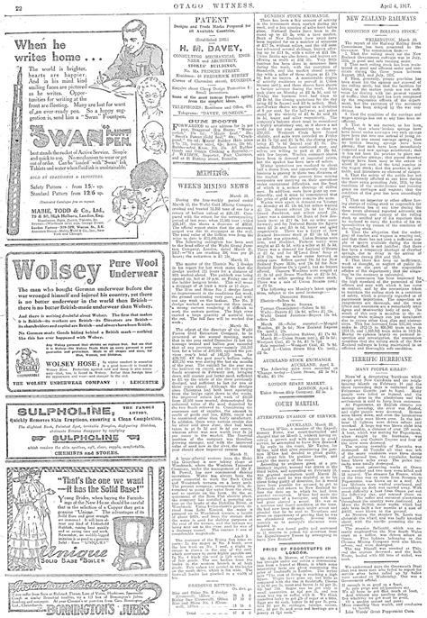 papers past newspapers otago witness 4 april 1917 page 22
