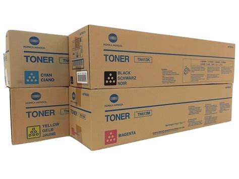 The konica minolta bizhub c452 laser toner from ld products is a 100% brand new compatible tn613 or tn413k laser toner that is guaranteed to meet or exceed the print quality of the oem konica minolta our konica minolta bizhub c452 laser toner cartridge has a '100% satisfaction guarantee'. Konica Minolta Bizhub C452 Complete Toner Cartridge Set ...