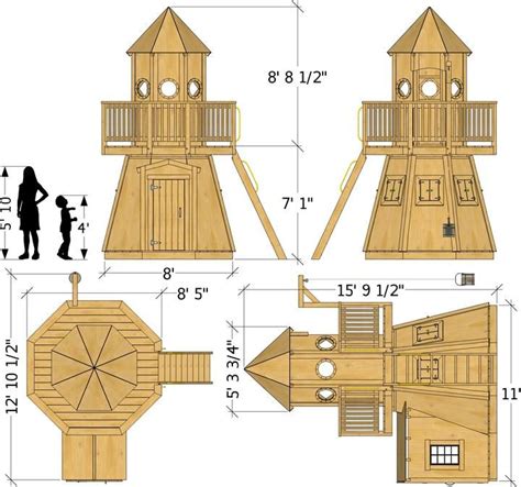 Pins about diy lighthouses & nautical pass on picked the wood plans for this. Little Lighthouse Plan in 2020 | Play houses, Build a playhouse, Building a shed