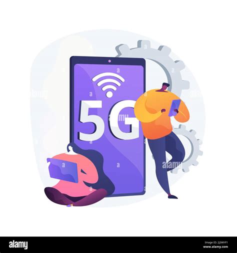 Mobile Phones 5g Network Abstract Concept Vector Illustration Mobile