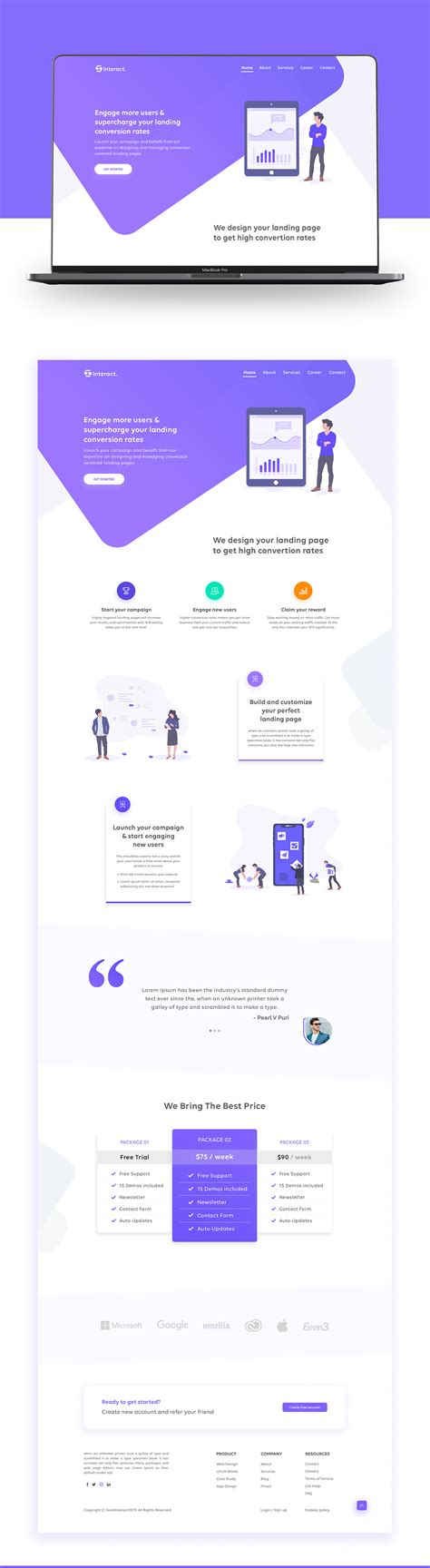 Interact Website Landing Page On Behance