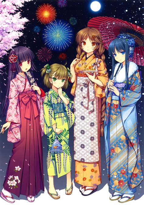 Phi Stars Anime Kimono Anime Artwork