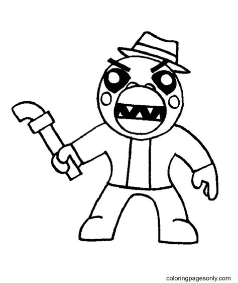 Infected Piggy From Piggy Roblox Coloring Pages Cool Coloring Pages