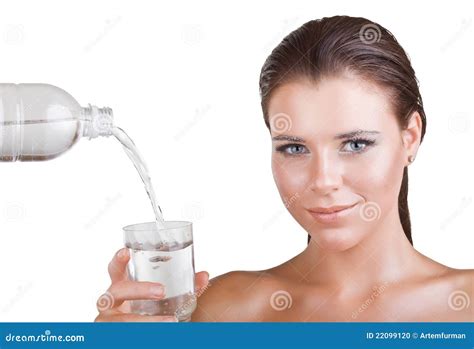 Woman Holds A Glass Of Water Stock Photo Image Of Female Lifestyle