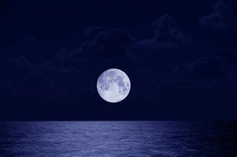 Full Moon Over Ocean Night Photograph By Buena Vista Images Fine Art
