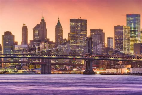New York City East River Cityscape Stock Image Image Of Architecture