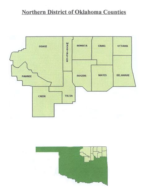Ndok Map Northern District Of Oklahoma United States