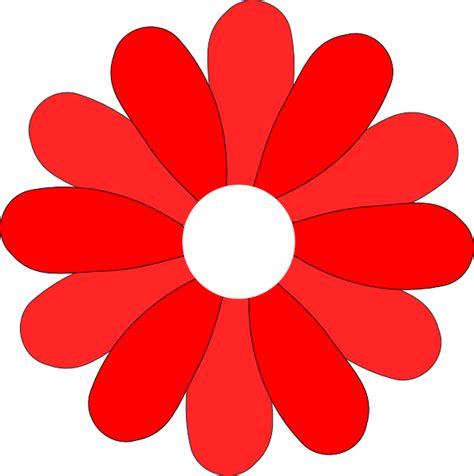 Red Gerbera Daisy Clip Art At Vector Clip Art