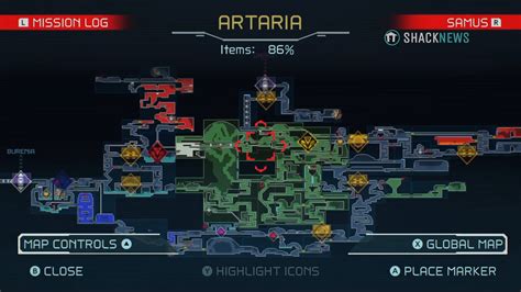 Metroid Dread Artaria Map