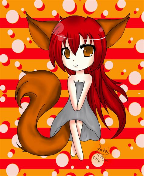 Chibi Fox Girl Coloured By Forever Y On Deviantart