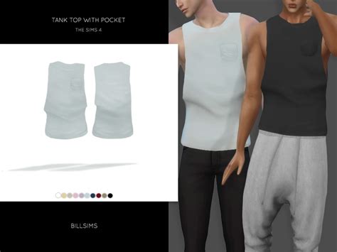 Bstanktopwithpocketts4 Sims 4 Clothing Sims 4 Male Clothes Sims 4