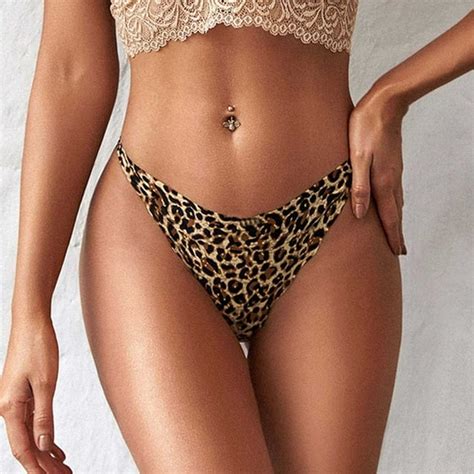 follure clothing women s fashion basic elastic comfortable sexy leopard print underwear