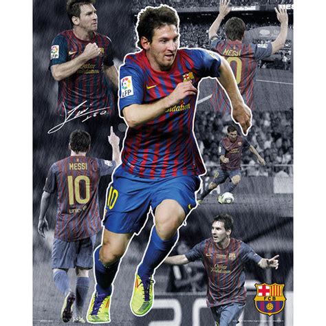 Barcelona Messi Collage Mini Poster 40 X 50cm Merchandise Zavvi Uk