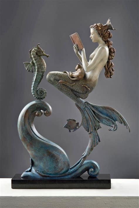 The Mermaid By Michael Parkes Bronze Sculptures