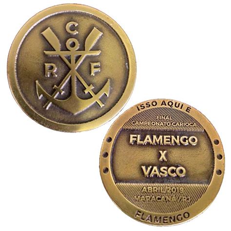 Medalha Moeda Flamengo X Vasco 2019 Dourado Netshoes