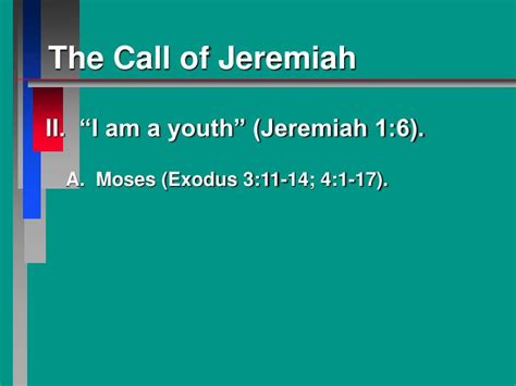 Ppt The Call Of Jeremiah Powerpoint Presentation Id339846