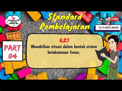 The email address entered is already associated to an account.login to post please use english characters only. PART 4 BAB 6 - Ketaksamaan Linear dalam Dua Pemboleh ...