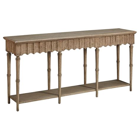 Elissa French Country Brown Mindi Wood 3 Drawer Console Table
