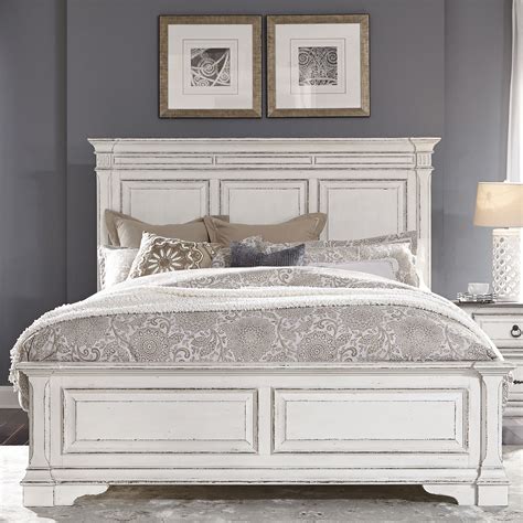 520 Br Qpb Abbey Park Panel Bed Queen Headboard Footboard And Rails