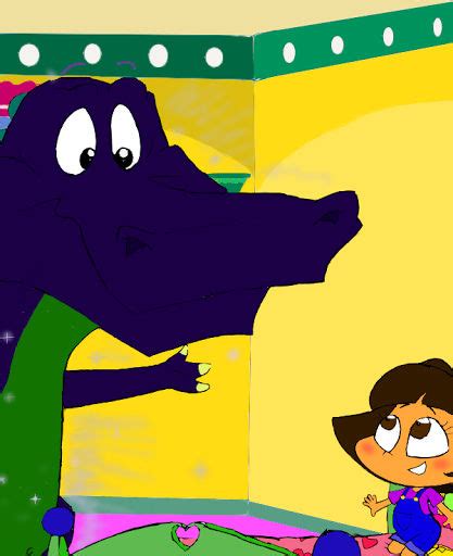 Barney And Dora By Purpledino100 On Deviantart