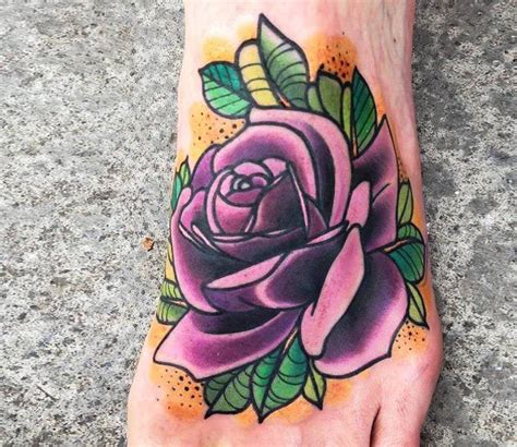 Purple Rose Tattoo By Matt Webb Post 16483 Purple Rose Tattoos
