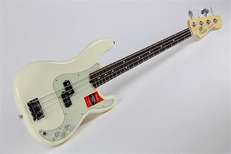 Fender Am Pro Precision Bass Rosewood Fingerboard Olympic White W