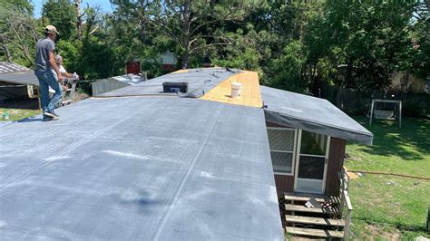 Mobile Home Singlewide Trailer Epdm Roof Over 1 Of Youtube