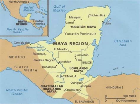 Yucatan Peninsula Map With Mayan Ruins Maps For You