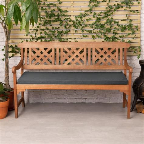 Veeva® Large Garden Bench Pad Charcoal Grey