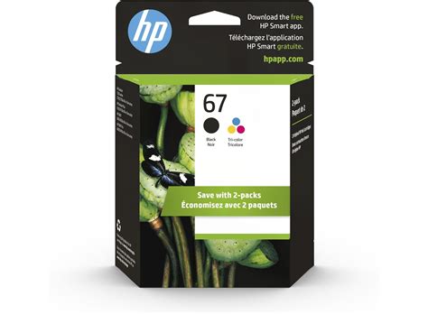 Hp 67 Black And Tri Colour Original Ink Cartridges 3yp29an Hp Store