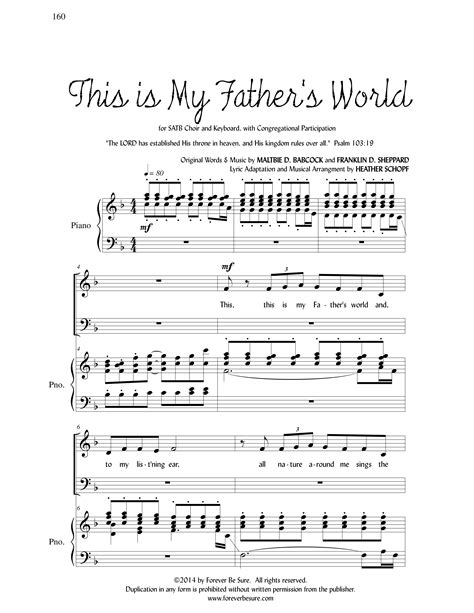 This Is My Fathers World Forever Be Sure