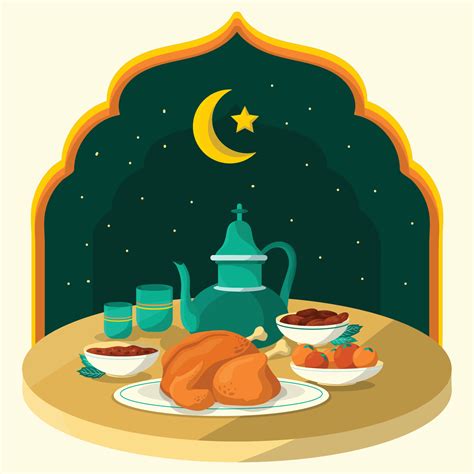 Iftar Food Ramadan Kareem 6140687 Vector Art At Vecteezy