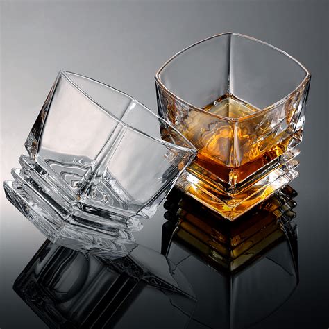 The heavy weight of the rich materials feels satisfying in the hand and lends durability to the elegant look. LANGRIA Crystal Whiskey Glasses, Set of 2, Large 10 oz ...