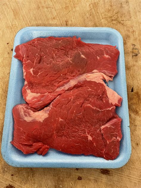Tray Of 2 Lean Steaks Meat In Place