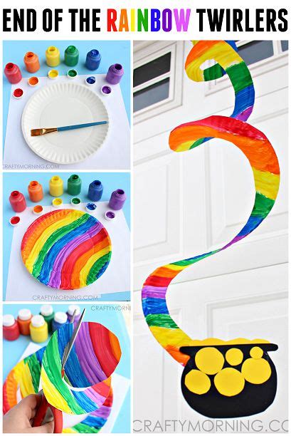 End Of The Rainbow Paper Plate Twirler Kids Craft Crafty Morning