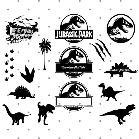 Jurassic Park Template Svg Dinosaur T Rex Svg Tyrannosaurus Etsy Porn