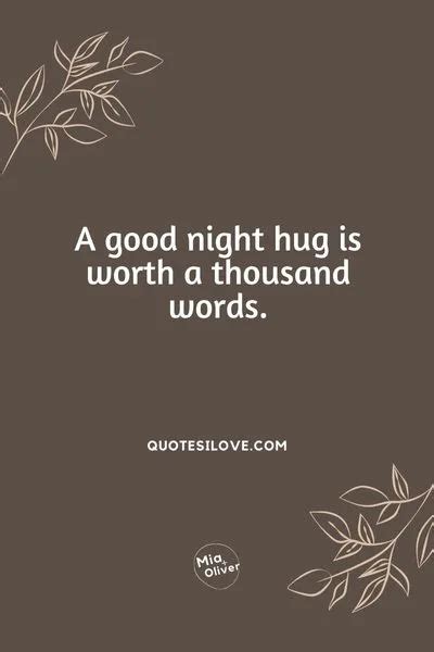 Good Night Hug Quotes Quotes I Love