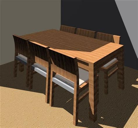 Free revit families so you can download and use them in your projects. RevitCity.com | Object | dining table and chairs