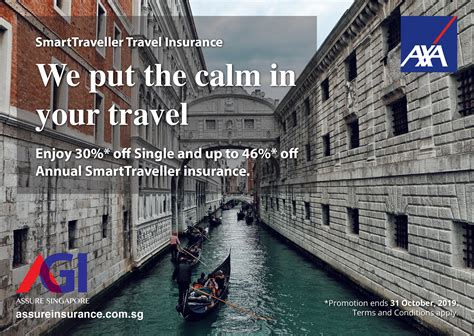 Axa has been offering travel insurance for fifty years and is one of the leaders in the industry. AXA Travel Insurance Promotion from now till 31 Oct 2019 ...