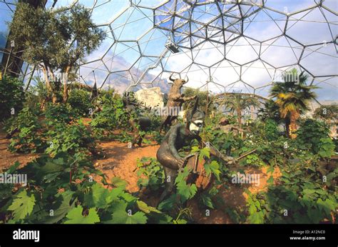 Inside The Eden Project In Cornwall Uk Stock Photo Alamy