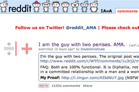 Reddit Chat Man With Two Penises Answers Questions About His Sex Life Mirror Online